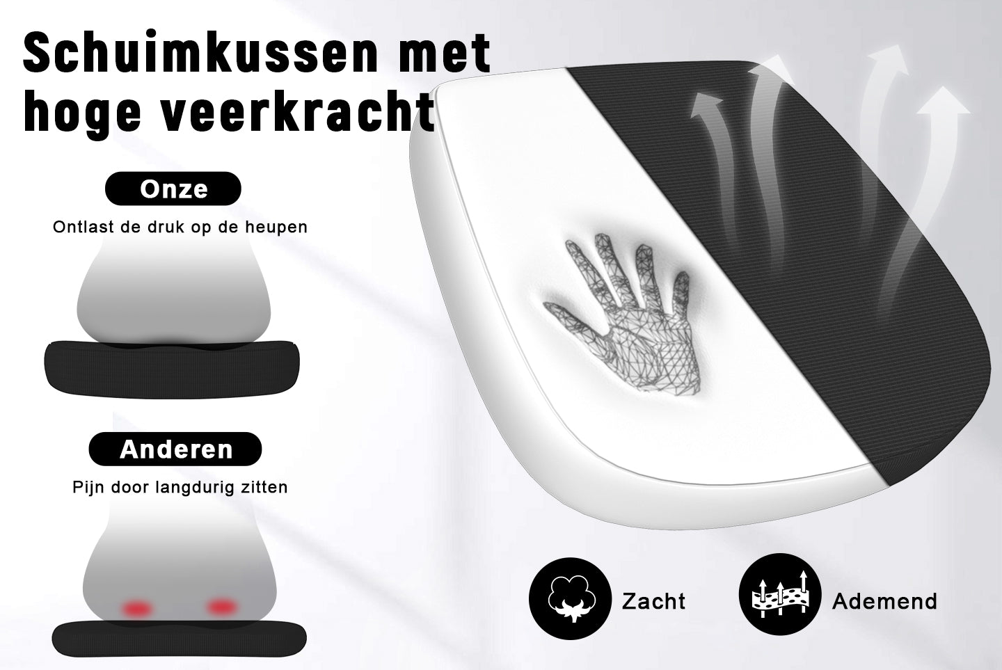 Bureau Stoel Ergonomische Bureaustoel met 90° Opklapbare Armleuning, in Hoogte Verstelbare Bureaustoel