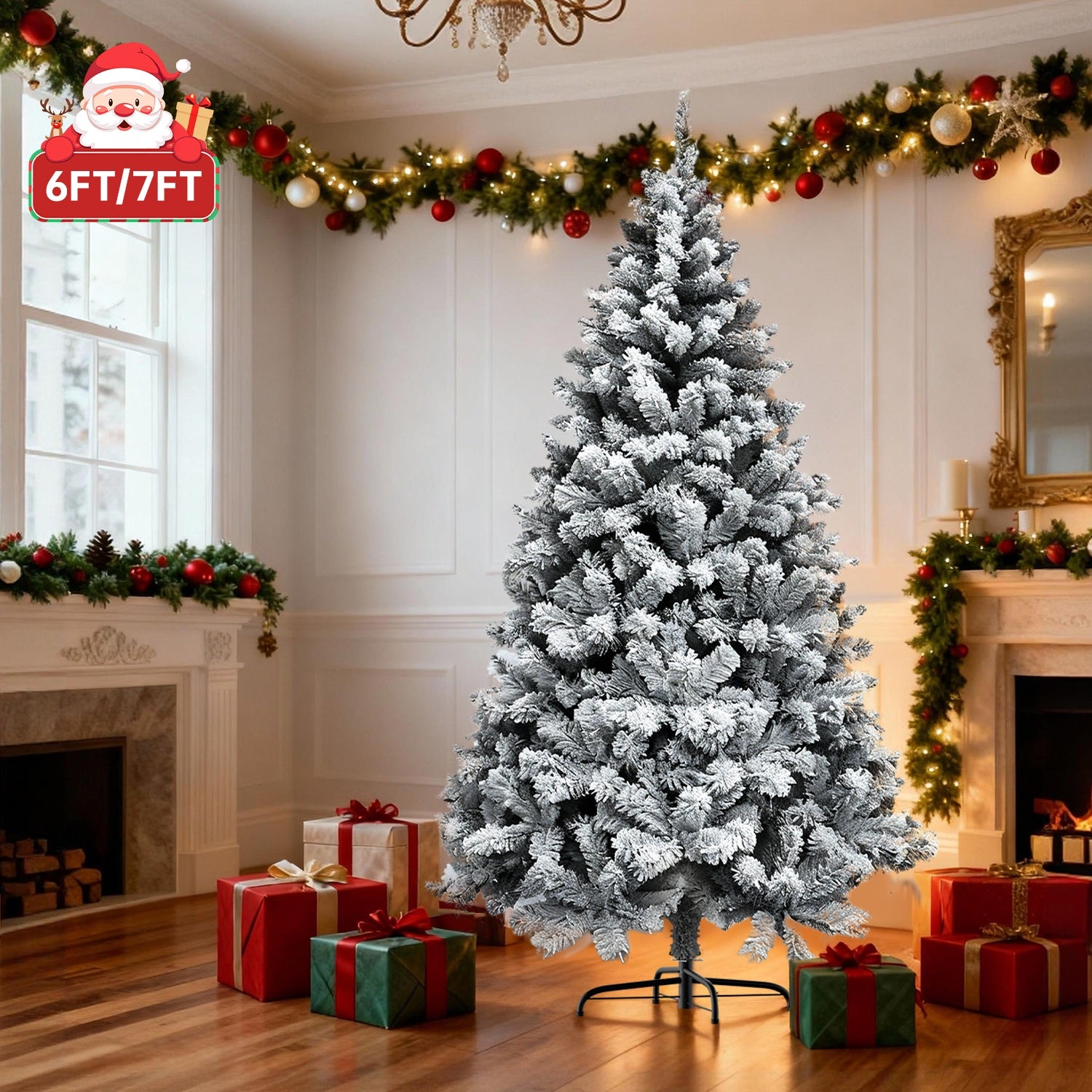 Kunstkerstboom, Opvouwbare Kerstboom met Metalen Standaard