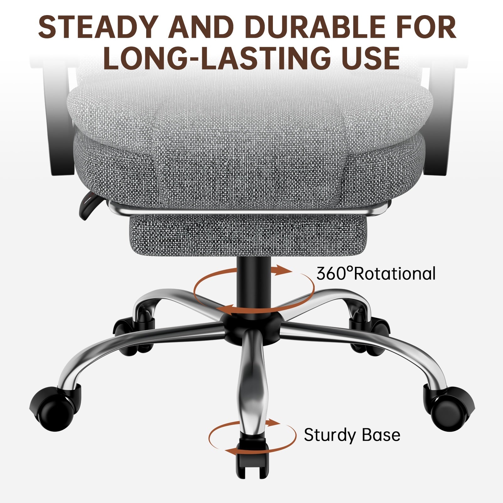 Ergonomische Executive bureaustoel PU leer hoge rug computer bureaustoel met verstelbare kantelfunctie voor thuiskantoor werken