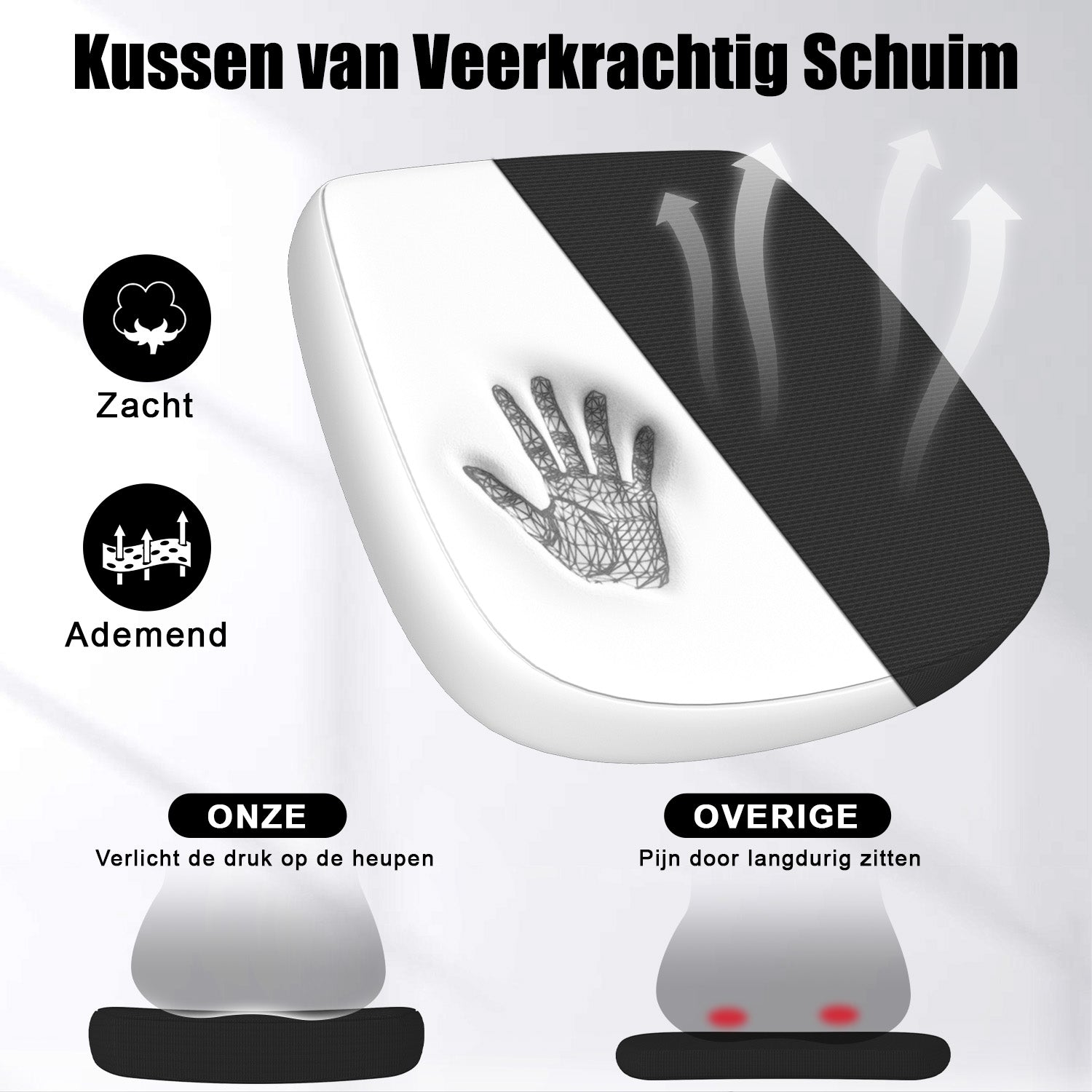Bureau Stoel Ergonomische Bureaustoel met 90° Opklapbare Armleuning, in Hoogte Verstelbare Bureaustoel