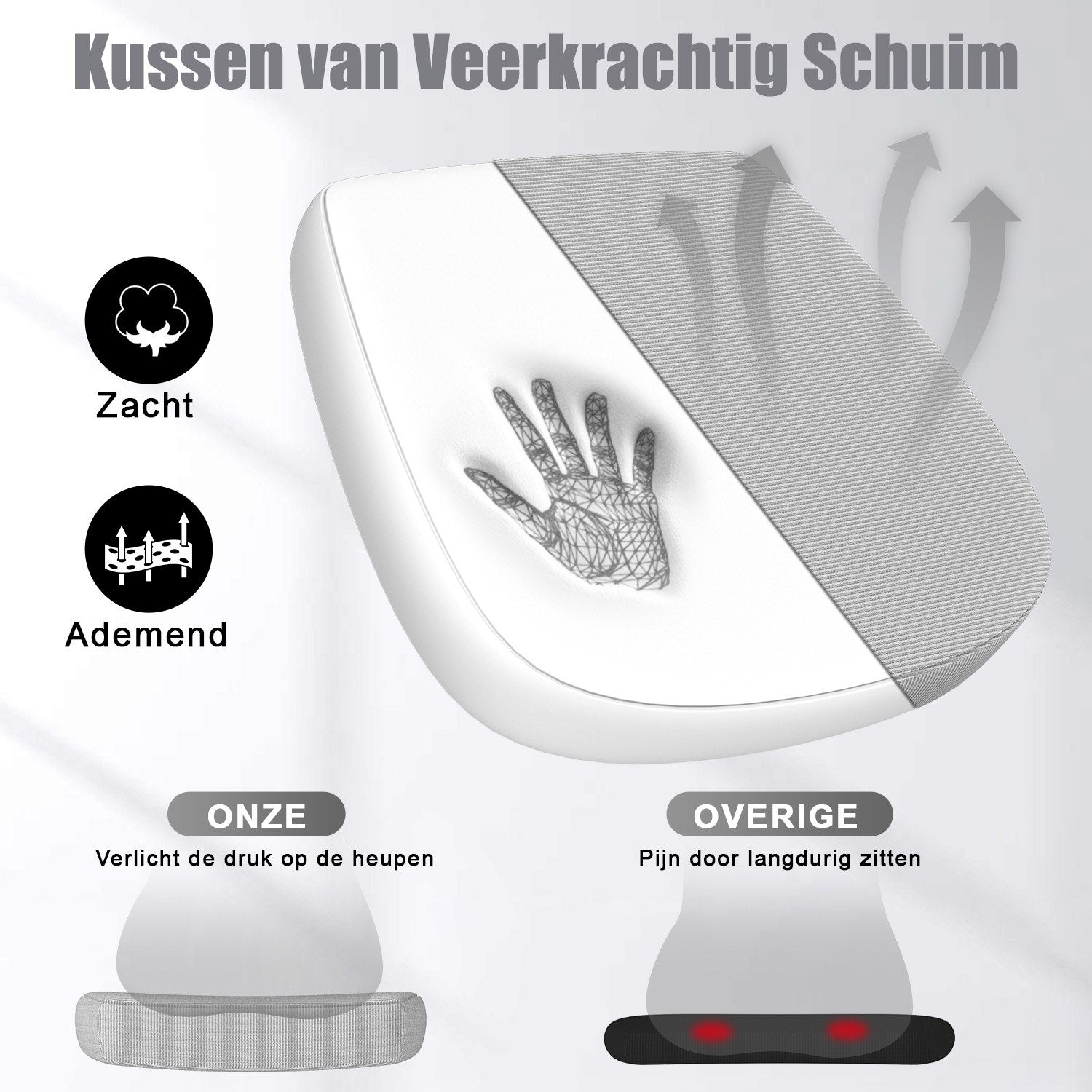 Bureau Stoel Ergonomische Bureaustoel met 90° Opklapbare Armleuning, in Hoogte Verstelbare Bureaustoel
