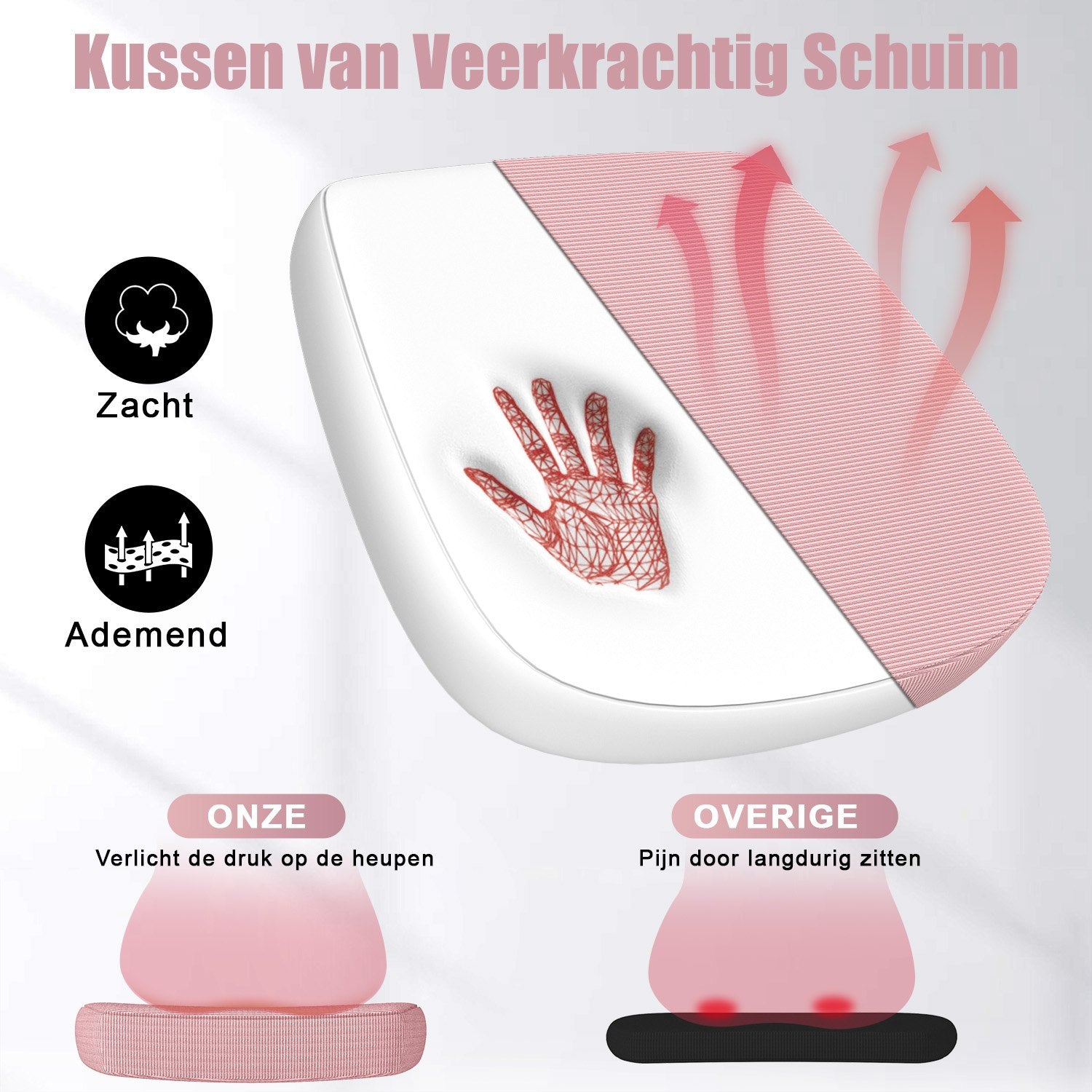 Bureau Stoel Ergonomische Bureaustoel met 90° Opklapbare Armleuning, in Hoogte Verstelbare Bureaustoel