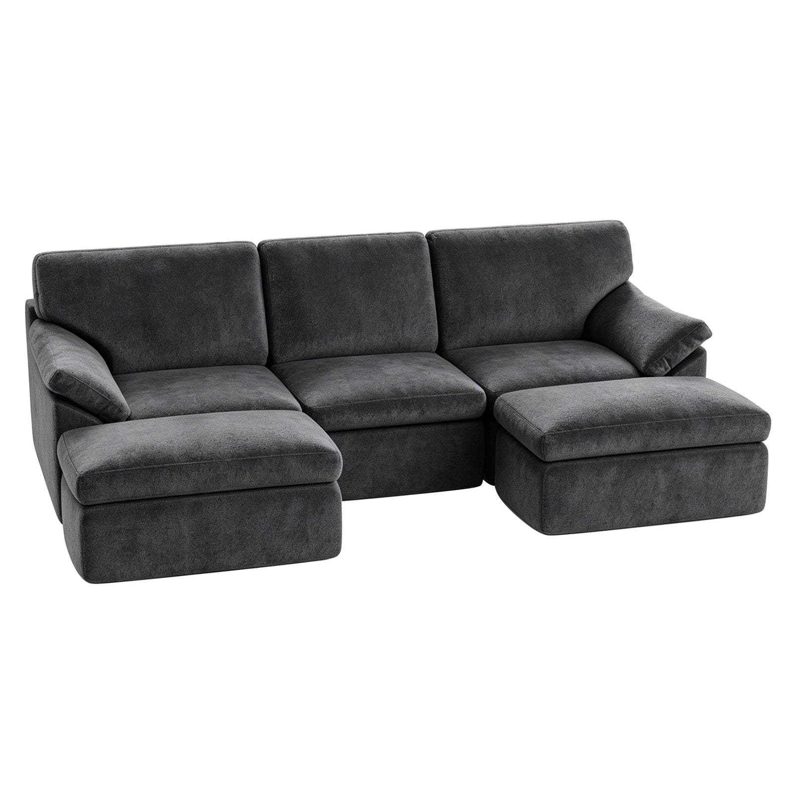 5-Zits U-Vormige Hoekbank, Comfortabele Modulaire Bank, Vrij te Combineren.