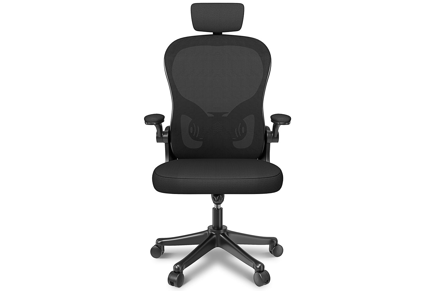 Bureaustoel Ergonomische, Bureaustoel met Verstelbare Lendesteun, Hoofdsteun en Armsteun, Tot 150kg